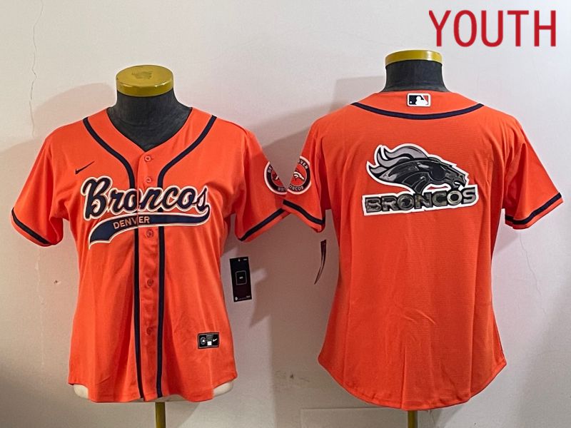 Youth Denver Broncos Blank Orange Joint Name 2024 Nike Limited NFL Jersey style 2->youth nfl jersey->Youth Jersey